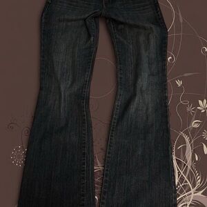 Genuine early 2000s Aeropostale low-rise bootcut dark wash jeans